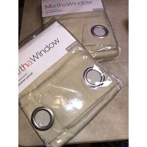 Pair MARTHA WINDOW‎  Grommet Panel 50” X 84"  Yellow Moss